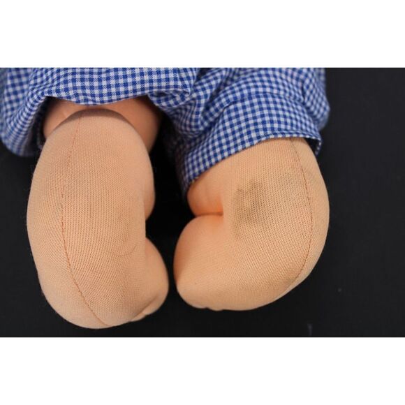 Vtg 1978/1982 Cabbage Patch Doll No Hair Green Eyes One Dimple 14" Gingham Outft - Picture 9 of 13